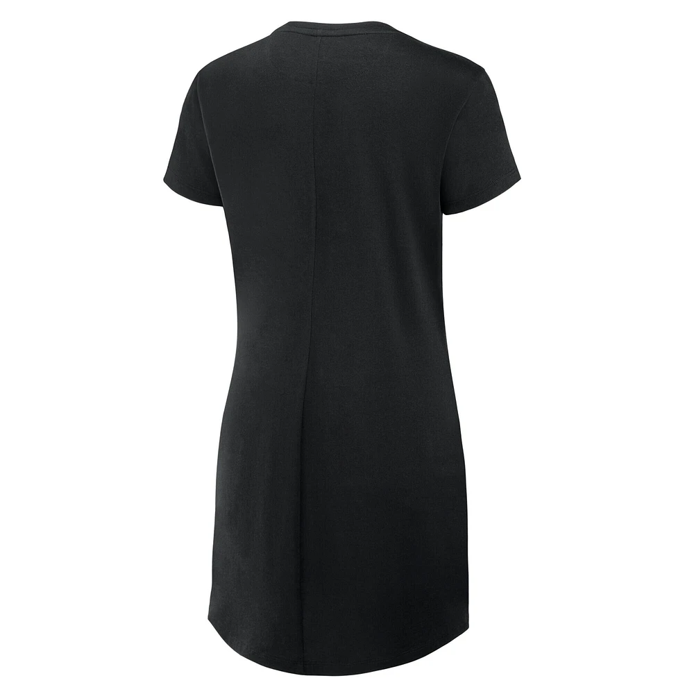 Robe t-shirt drapée froncée noire Fanatics pour femme des Giants de San Francisco