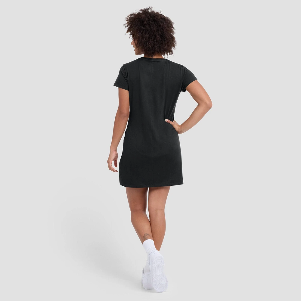 Robe t-shirt drapée froncée noire Fanatics pour femme des Giants de San Francisco