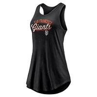 Women's Fanatics Black San Francisco Giants Simplicity Swing Racerback Scoop Neck Tank Top