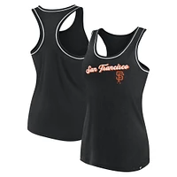 Women's Fanatics Black San Francisco Giants Wordmark Logo Racerback Tank Top