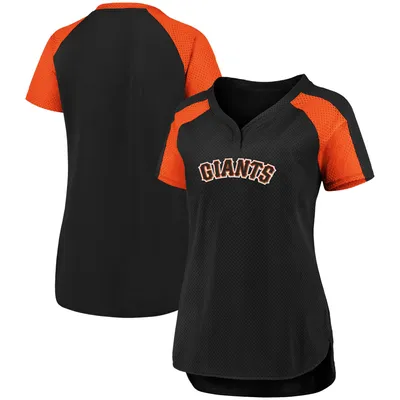 Lids San Francisco Giants Fanatics Branded Women's Ultimate Style Raglan  V-Neck T-Shirt - Black