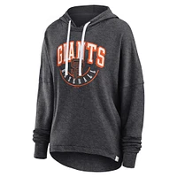 Women's Fanatics Heather Charcoal San Francisco Giants Luxe Pullover Hoodie