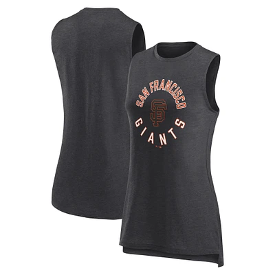 Women's Fanatics  Heather Charcoal San Francisco Giants What Goes Around Tank Top