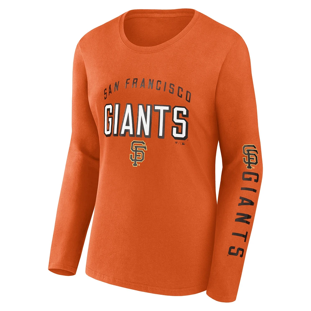 Women's Fanatics  Orange San Francisco Giants Team Long Sleeve T-Shirt