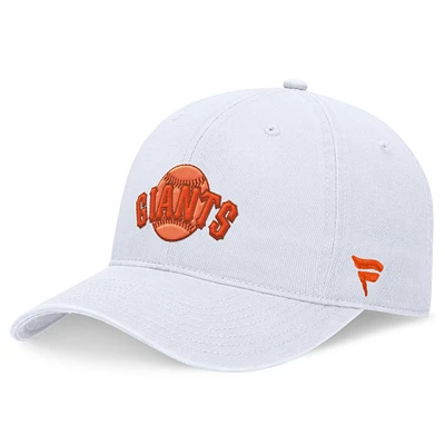 Women's Fanatics White San Francisco Giants Tonal Adjustable Hat