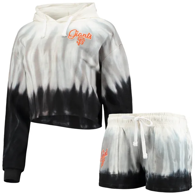 Women's FOCO Orange/Black San Francisco Giants Color-Block Pullover Hoodie & Shorts Lounge Set Size: Large