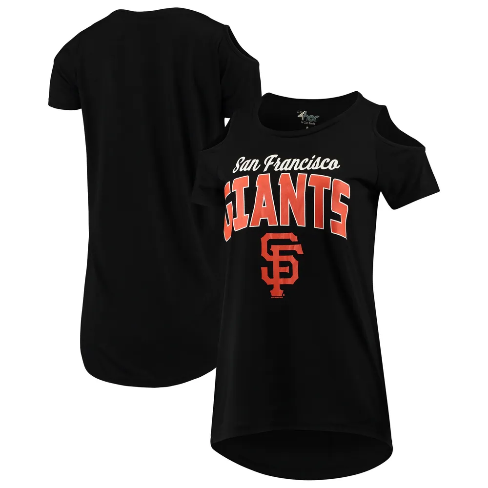 San Francisco Giants G-III 4Her by Carl Banks Women's Crackerjack Cold  Shoulder Long Sleeve T-Shirt - Black