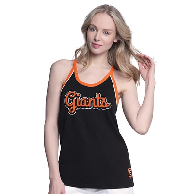Women's G-III 4Her by Carl Banks Black San Francisco Giants Curveball Racerback Tank Top