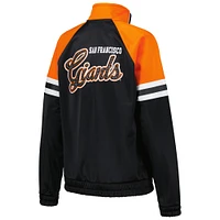 Women's G-III 4Her by Carl Banks Black San Francisco Giants First Place Raglan Full-Zip Track Jacket