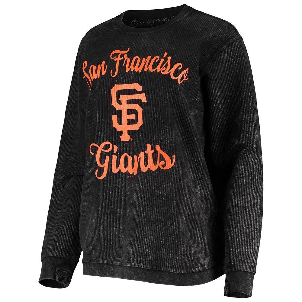 Sweat-shirt G-III 4Her by Carl Banks noir pour femme avec inscription des Giants de San Francisco en cordon confortable