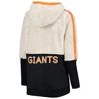 Sweat à capuche Raglan pour femme G-III 4Her by Carl Banks Oatmeal/Charcoal San Francisco Giants Shuffle It