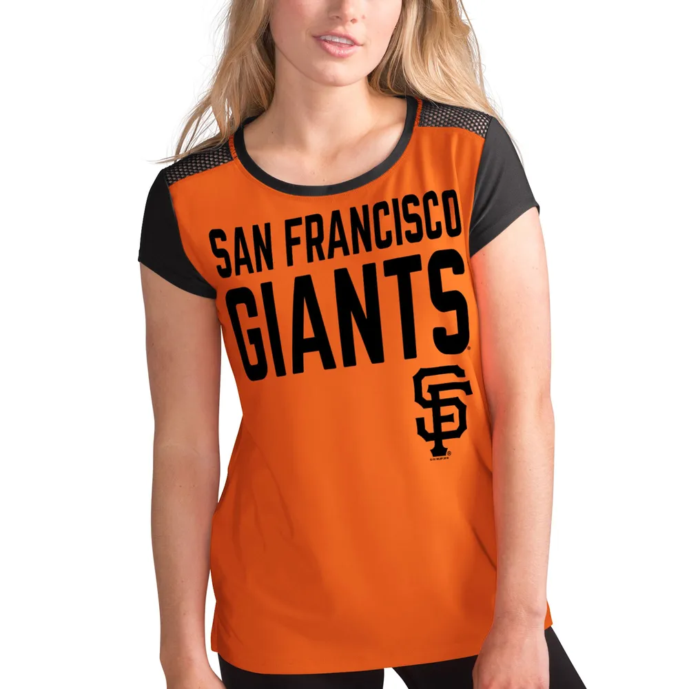 Lids San Francisco Giants G-III 4Her by Carl Banks Women's Energize T-Shirt  - Orange/Black