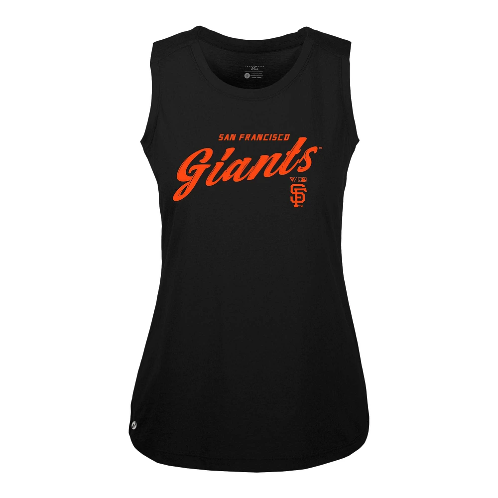 Débardeur noir Levelwear pour femme, Accolade Macy Prospect des Giants de San Francisco