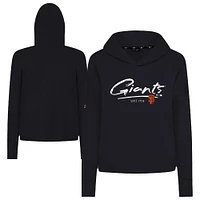 Sweat à capuche court noir Levelwear San Francisco Giants Accolade Sweet Express pour femme