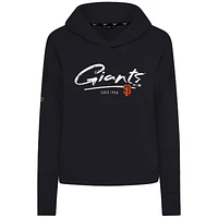 Sweat à capuche court noir Levelwear San Francisco Giants Accolade Sweet Express pour femme