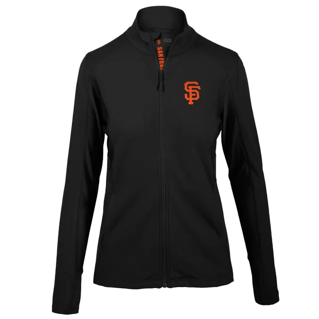 The Wild Collective Women's San Francisco 49ers Colorblock Black Track  Jacket