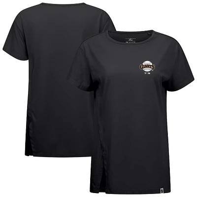 T-shirt noir pour femme avec logo Core Influx de la collection Cooperstown des Giants San Francisco Levelwear