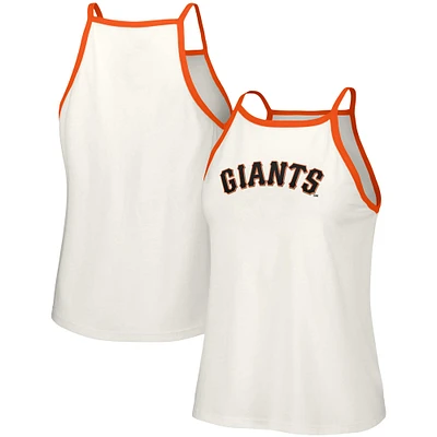 Women's Lusso  White San Francisco Giants Nadine Halter Tank Top