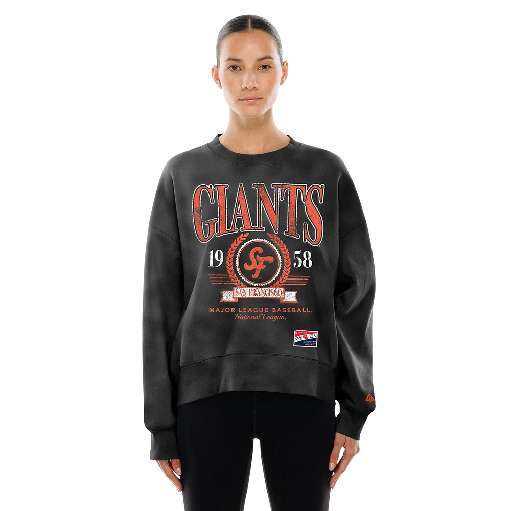 Women's New Era  Black San Francisco Giants 2025 City Connect Pullover Sweatshirt