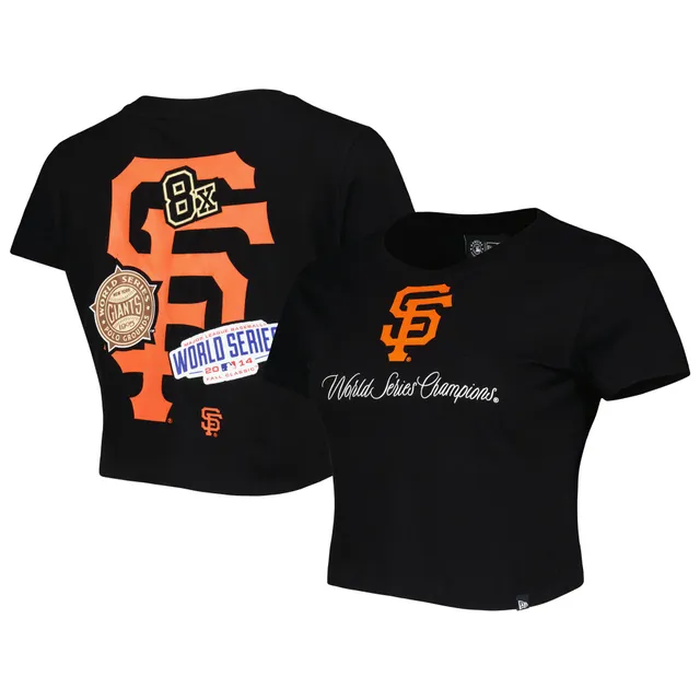 Women's New Era Black San Francisco Giants Team Stripe T-Shirt Size: Medium