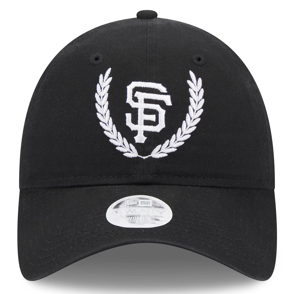 Casquette ajustable 9TWENTY New Era pour femme des Giants de San Francisco, noir