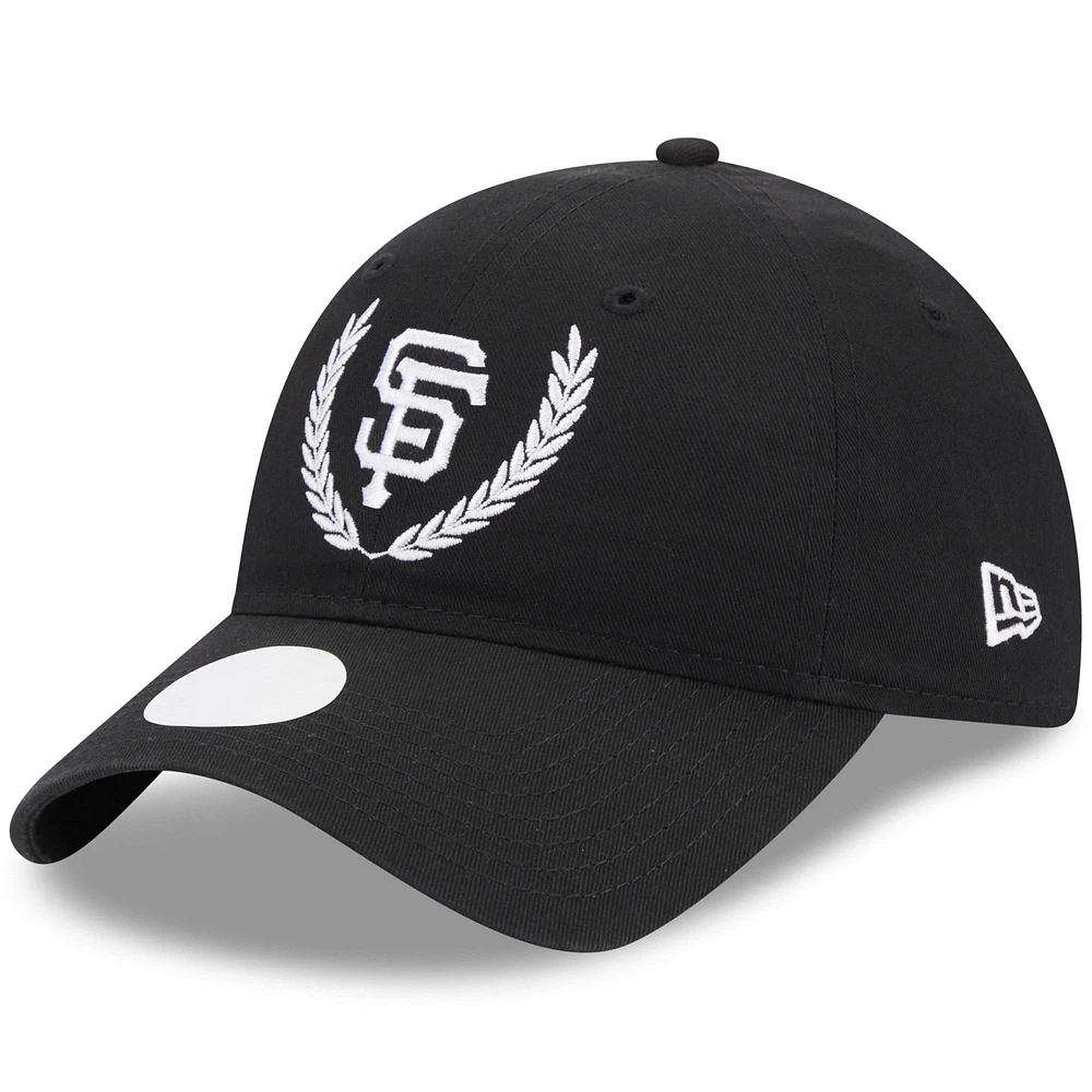 Women's New Era Black San Francisco Giants Leaves 9TWENTY Adjustable Hat