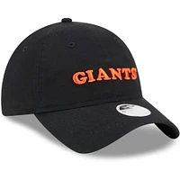 Casquette réglable New Era San Francisco Giants Shoutout 9TWENTY noire pour femme