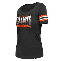 T-shirt femme New Era noir San Francisco Giants Team Stripe