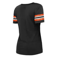 Women's New Era Black San Francisco Giants Team Stripe T-Shirt