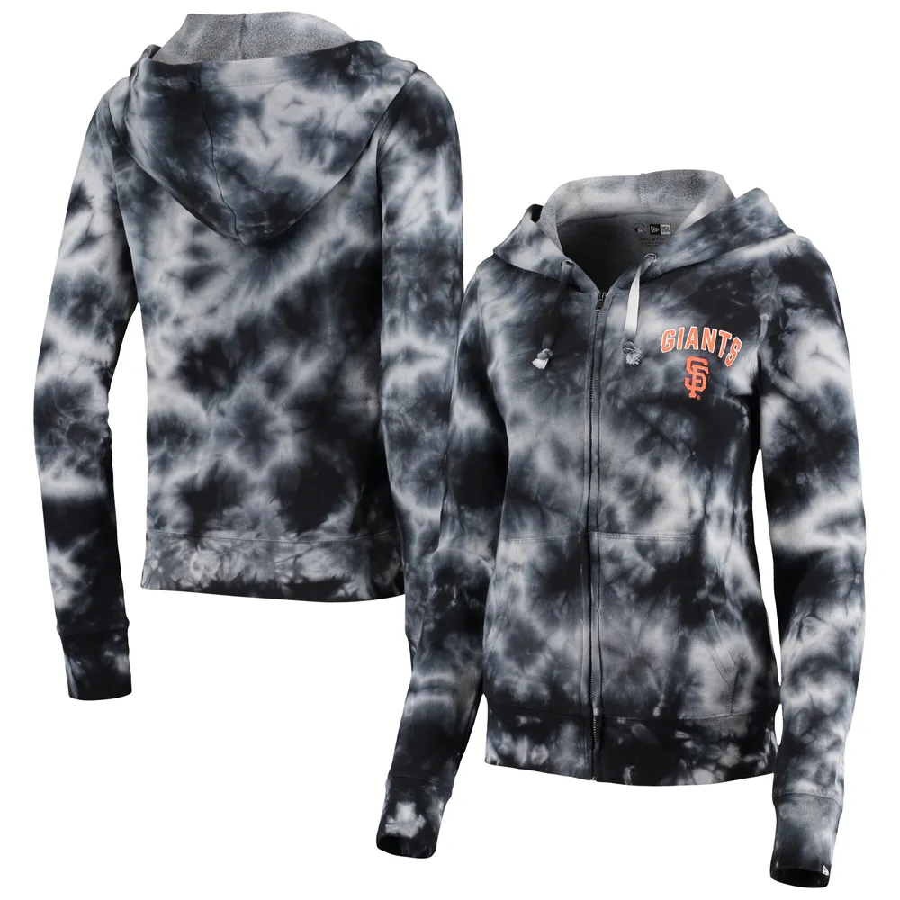 Women's San Francisco Giants New Era Black Tie-Dye Cropped