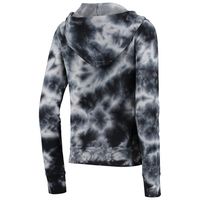 Women's New Era Black San Francisco Giants Tie-Dye Fleece Full-Zip Hoodie