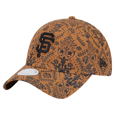 Casquette ajustable 9TWENTY Vintage Deco marron San Francisco Giants de New Era pour femme