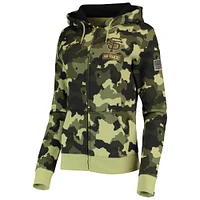 Women's New Era Green San Francisco Giants 2022 MLB Armed Forces Day Camo Full-Zip Hoodie