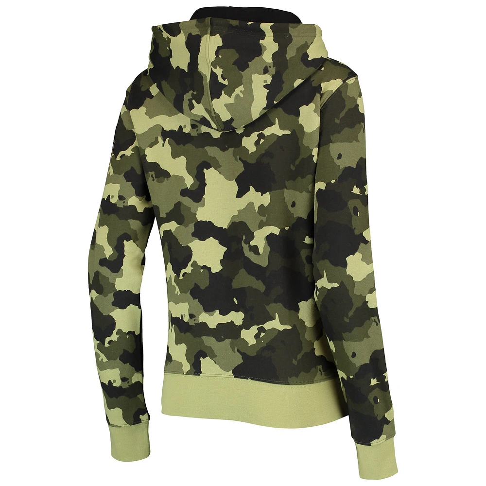 Women's New Era Green San Francisco Giants 2022 MLB Armed Forces Day Camo Full-Zip Hoodie