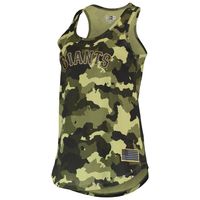 Women's New Era Green San Francisco Giants 2022 MLB Armed Forces Day Camo Racerback Tank Top