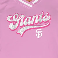 Women's New Era Light Pink San Francisco Giants Gameday V-Neck T-Shirt