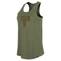 Women's New Era Olive San Francisco Giants Armed Forces Day Tank Top