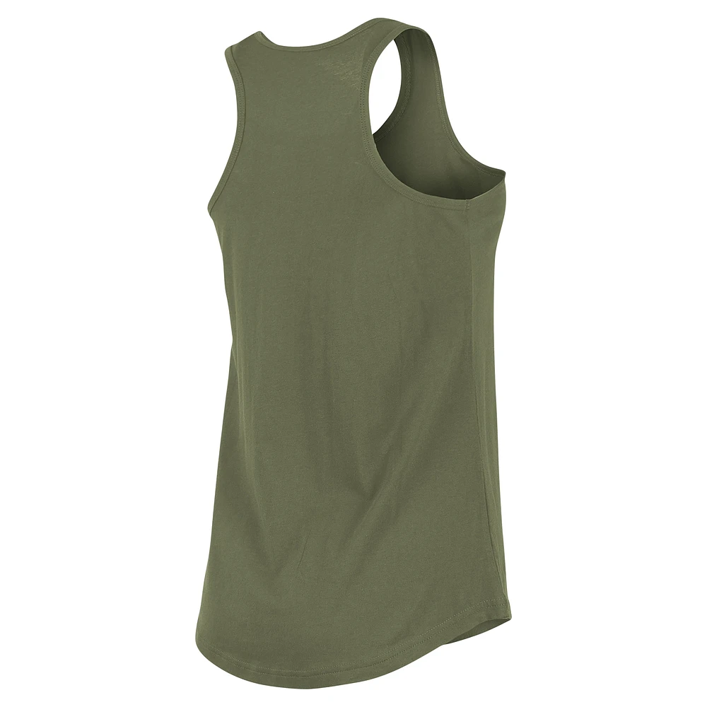 Women's New Era Olive San Francisco Giants Armed Forces Day Tank Top