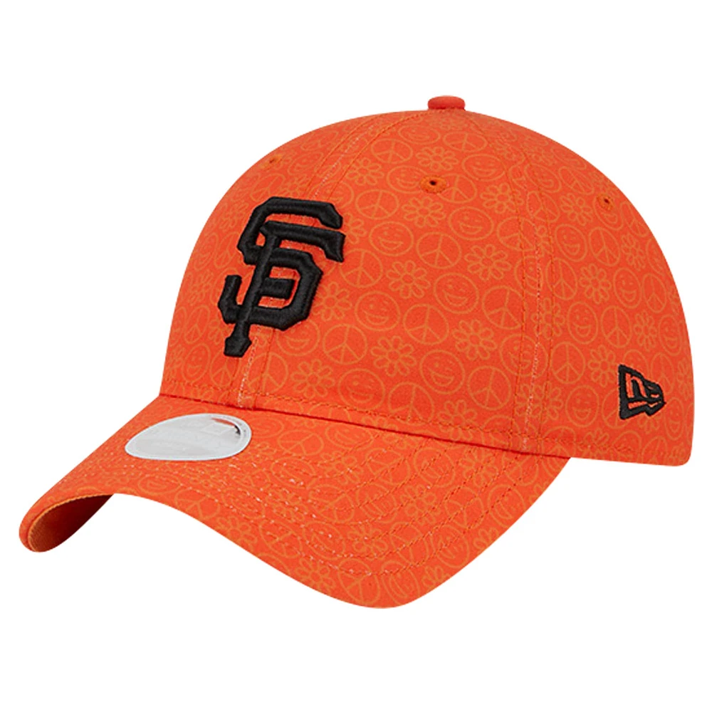 Casquette ajustable orange San Francisco Giants Don't Worry 9TWENTY de New Era pour femme