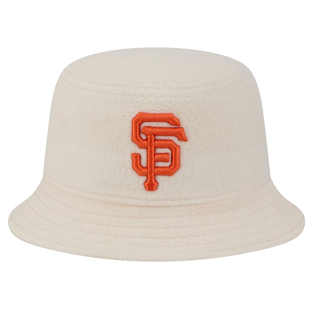 Women's New Era White San Francisco Giants Chrome Cozy Bucket Hat