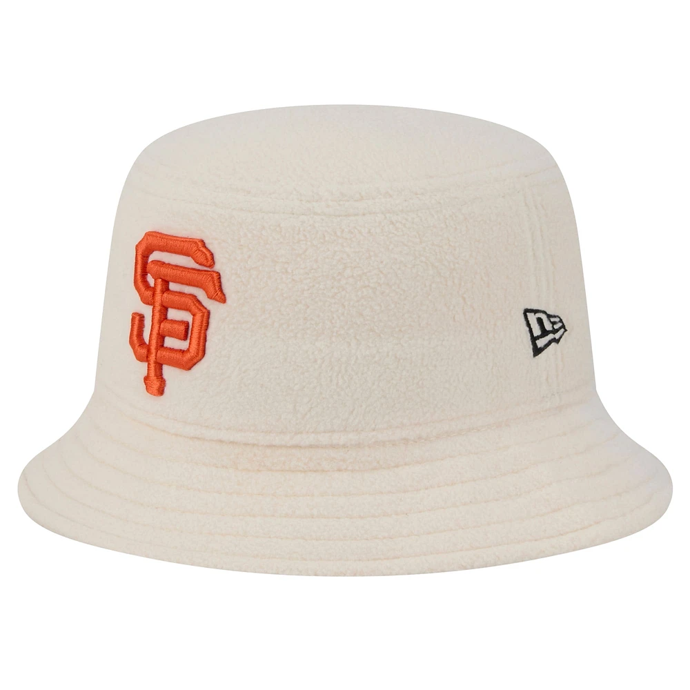 Women's New Era White San Francisco Giants Chrome Cozy Bucket Hat