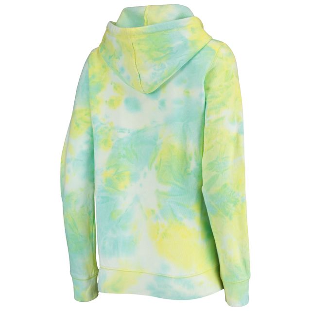 NWE SF GIA BLANC FEMME TIE DYE CAPUCHE À FERMETURE ÉCLAIR COMPLÈTE SWTLADZIP