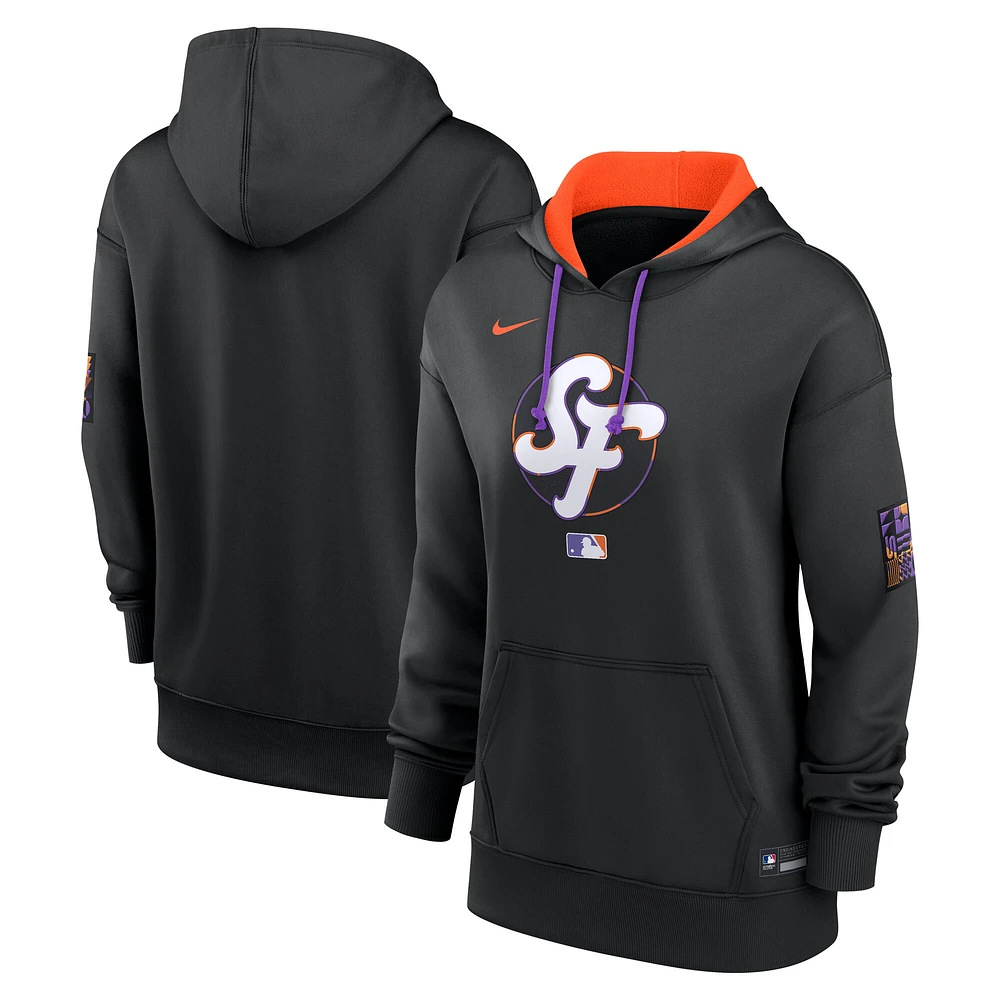 Sweat à capuche Nike noir pour femme San Francisco Giants 2025 City Connect Authentic Collection Performance