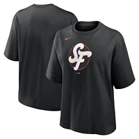 Women's Nike  Black San Francisco Giants 2025 City Connect Logo Boxy T-Shirt