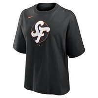 Women's Nike  Black San Francisco Giants 2025 City Connect Logo Boxy T-Shirt