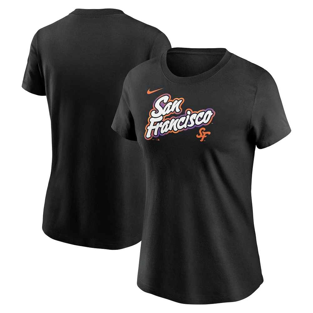 Women's Nike  Black San Francisco Giants 2025 City Connect Wordmark T-Shirt