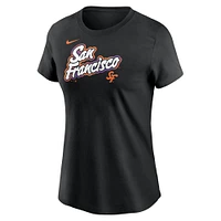Women's Nike  Black San Francisco Giants 2025 City Connect Wordmark T-Shirt
