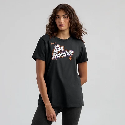 Women's Nike  Black San Francisco Giants 2025 City Connect Wordmark T-Shirt