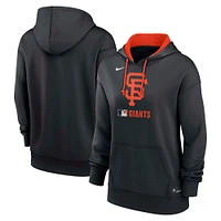 Women's Nike Black San Francisco Giants Authentic Collection Performance Pullover Hoodie