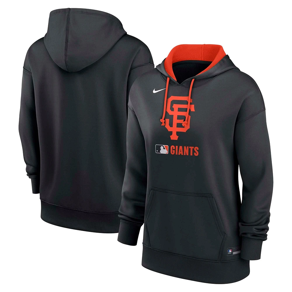 Women's Nike Black San Francisco Giants Authentic Collection Performance Pullover Hoodie